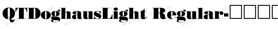 QTDoghausLight Regular字体转换
